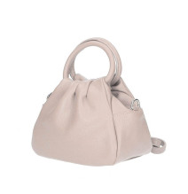 Bőr kézitáska 673 Made in Italy pór rózsaszín