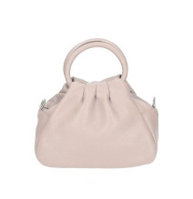 Bőr kézitáska 673 Made in Italy pór rózsaszín