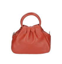 Bőr kézitáska 673 Made in Italy piros