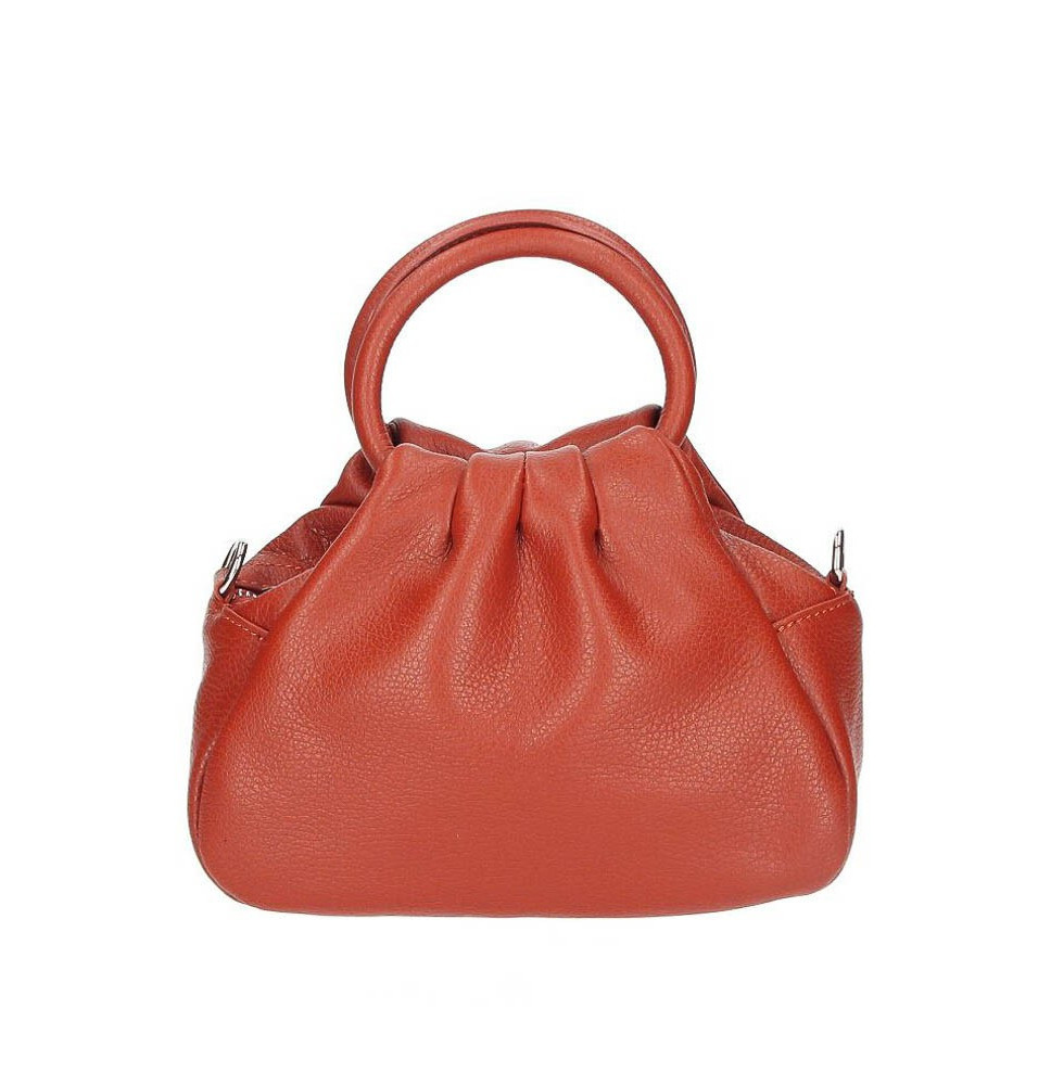 Bőr kézitáska 673 Made in Italy piros