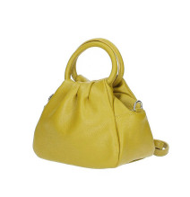 Bőr kézitáska 673 Made in Italy okker