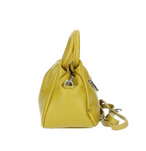 Bőr kézitáska 673 Made in Italy okker