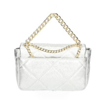 Nő bőr kézitáska 677 Made in Italy ezüst