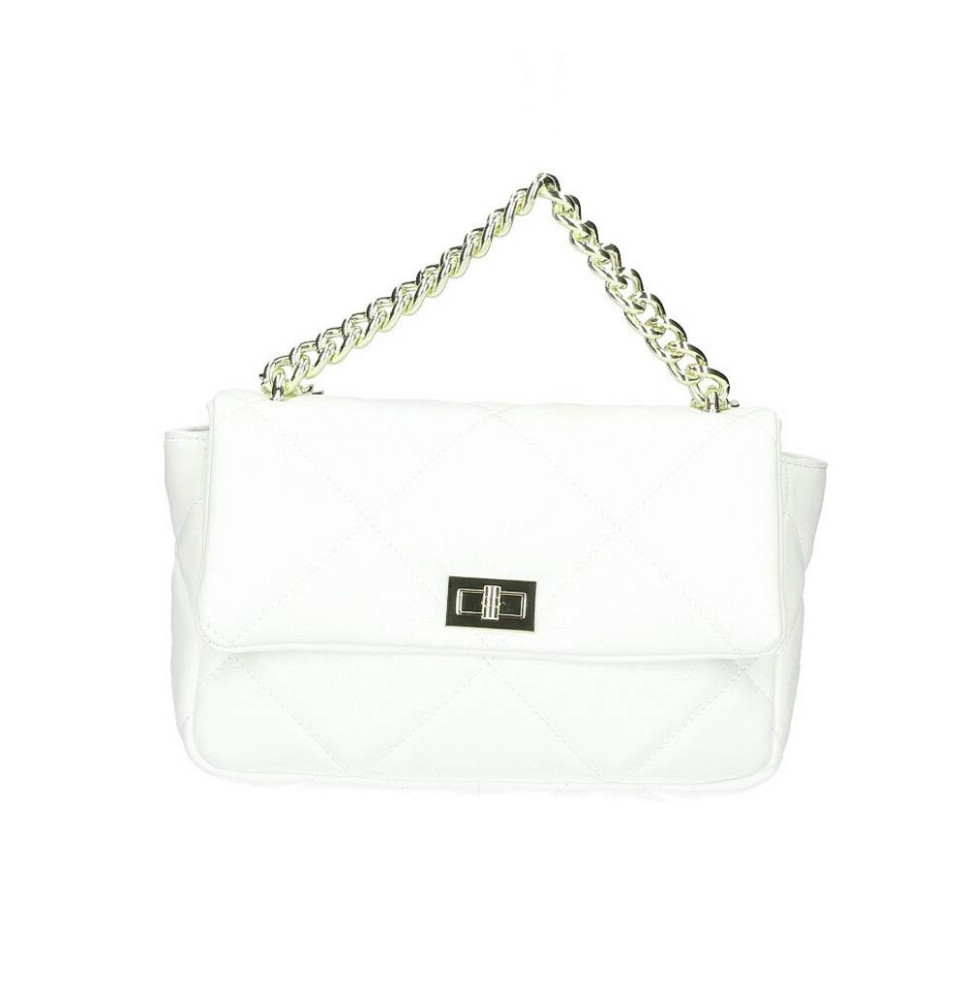 Nő bőr kézitáska 677 Made in Italy fehér