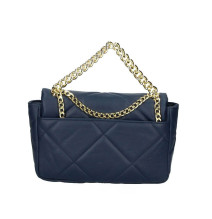 Nő bőr kézitáska 677 Made in Italy sötétkék