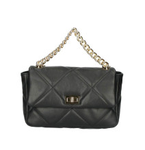 Nő bőr kézitáska 677 Made in Italy fekete