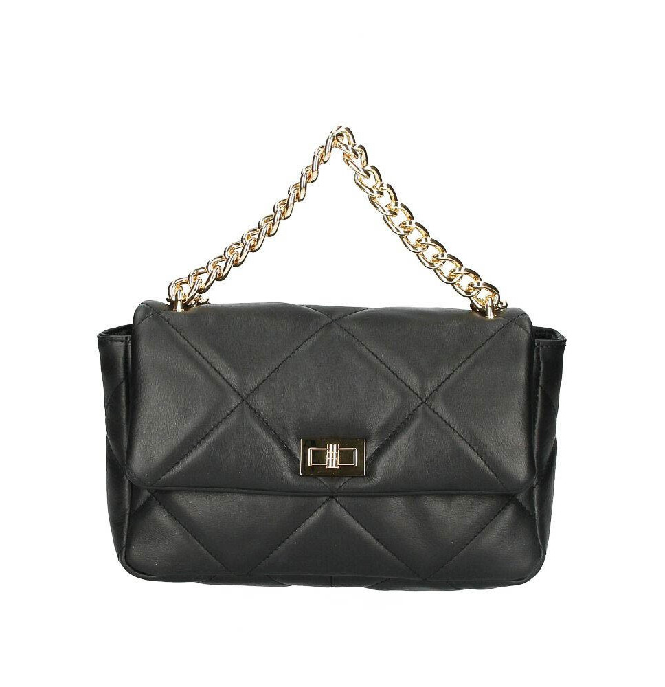 Nő bőr kézitáska 677 Made in Italy fekete