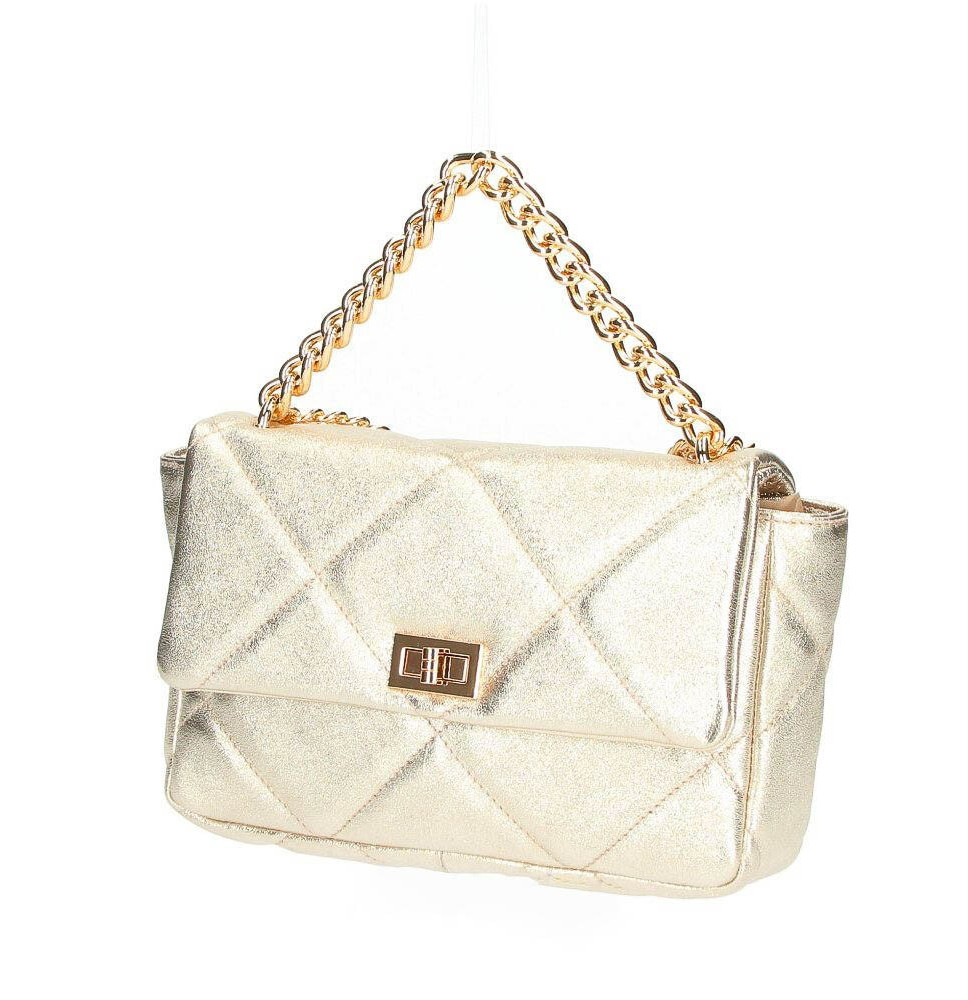 Nő bőr kézitáska 677 Made in Italy aranysárga