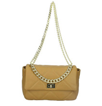 Nő bőr kézitáska 677 Made in Italy okker