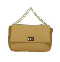 Nő bőr kézitáska 677 Made in Italy okker