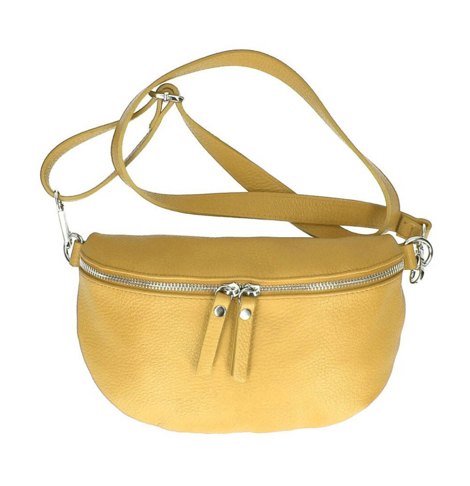 Bőr deréktáska 678 Made in Italy okker