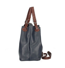 Bőr kézitáska 684 Made in Italy sötétkék