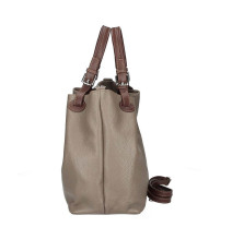 Bőr kézitáska 684 Made in Italy sötétszürke-barna