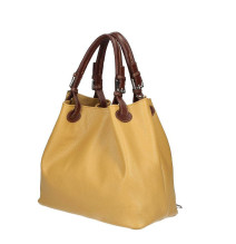 Bőr kézitáska 684 Made in Italy okker