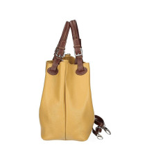 Bőr kézitáska 684 Made in Italy okker