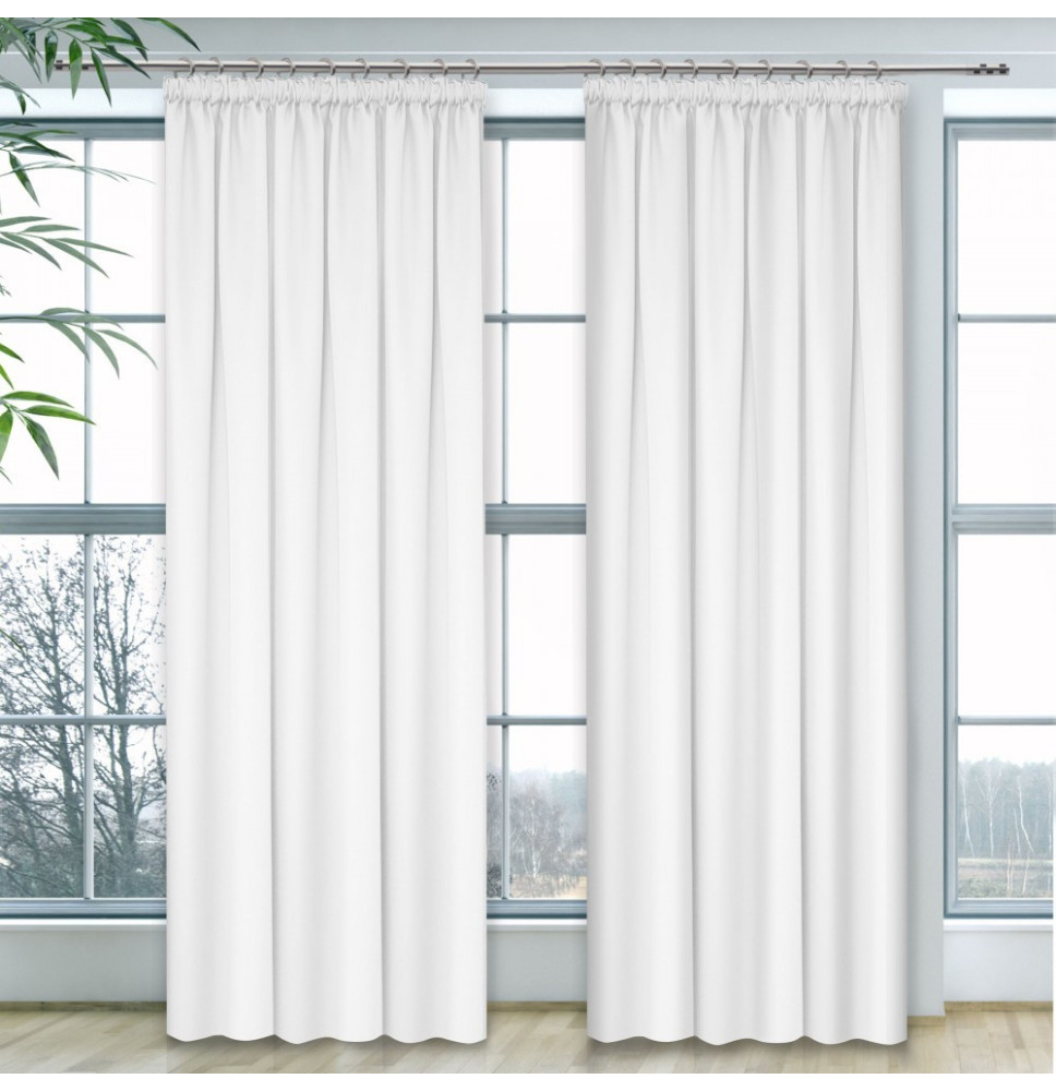 Függöny a redős szalagon Heaven fehér