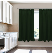 Függöny a redős szalagon Heaven sötétzöld