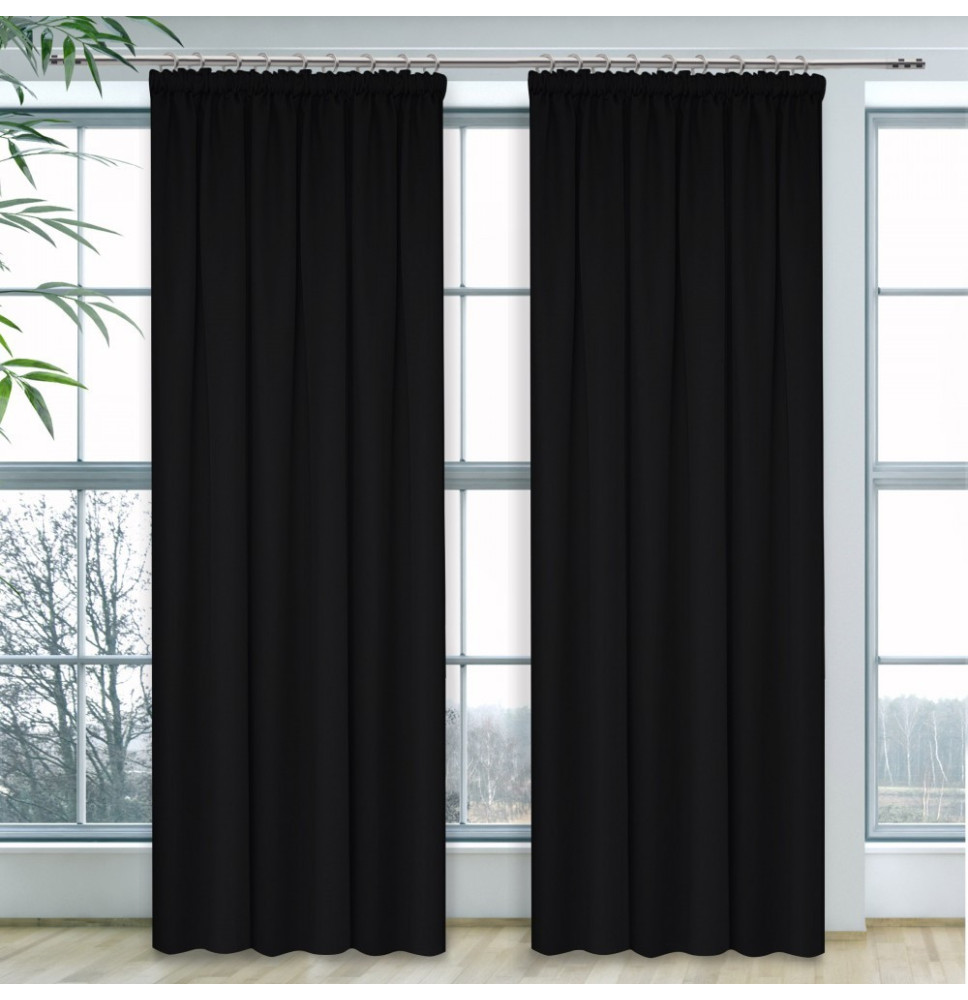 Függöny a redős szalagon Heaven fekete