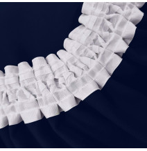 Függöny a redős szalagon Heaven sötétkék