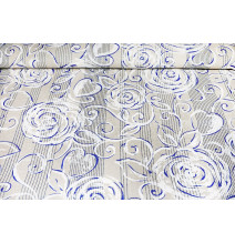 Anyag kék pünkösdi rózsa, h. 140 cm