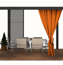 Kerti függöny a teraszon MIG08 narancs