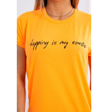 Női póló SHOPPING MY CARDIO narancssárga neon MI65297