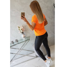 Női póló SHOPPING MY CARDIO narancssárga neon MI65297