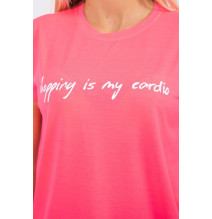 Női póló SHOPPING MY CARDIO rózsaszín