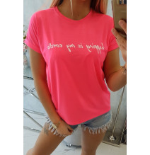 Női póló SHOPPING MY CARDIO rózsaszín