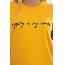 Női póló SHOPPING IS MY CARDIO okker MI65297