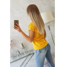 Női póló SHOPPING IS MY CARDIO okker MI65297