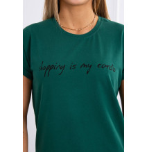 Női póló SHOPPING MY CARDIO sötétzöld MI65297