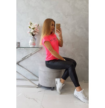 Női póló LIMITED EDITION neon rózsaszín+fekete MI65296