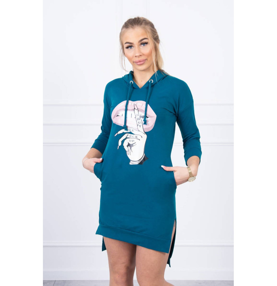 Ruha meghosszabbított hátsó és színes nyomtatott elülső MI64632 tenger színe