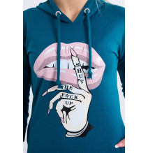 Ruha meghosszabbított hátsó és színes nyomtatott elülső MI64632 tenger színe