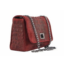 Olasz bőr kézitáska nyomtatott krokodil 439 farmer