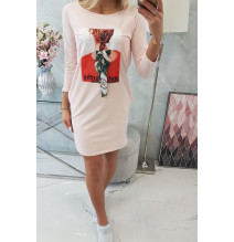 Női ruha grafika Noteworthy 3D por rózsaszín