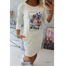 Női ruha nyomtatott formában 3D WATCH krém