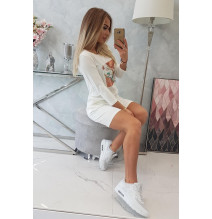 Női ruha grafika Madár 3D krém