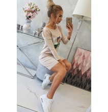 Női ruha Love bézs