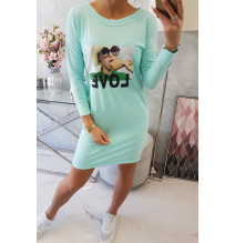 Női ruha Love menta