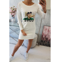 Női ruha Love krém