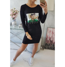 Női ruha Love fekete