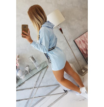 Az MI0140 övvel díszített ruha kék