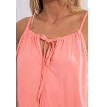 Hosszú ruha réses MI8893 lazac