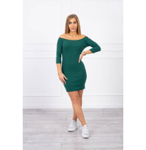 Kivágott ruha nyakkivágással MI8974 sötétzöld