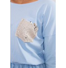 Ruha flitter zseb MI9004 égszínkék