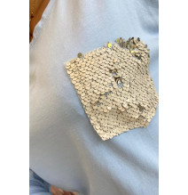 Ruha flitter zseb MI9004 égszínkék