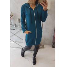 Női kapucnis zsebek MI8924 tenger színe