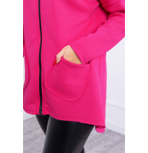 Hőszigetelt pulóver, hosszabb háttal MI68652 fukszia